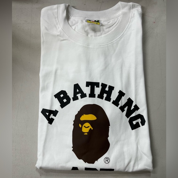 A Bathing Ape Bape Men's White T-Shirt Sz XL - Picture 2 of 7